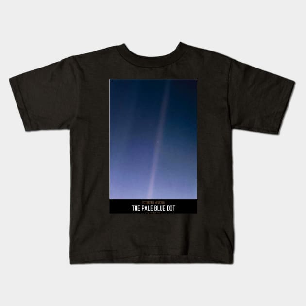 High Resolution Astronomy The Pale Blue Dot Kids T-Shirt by tiokvadrat